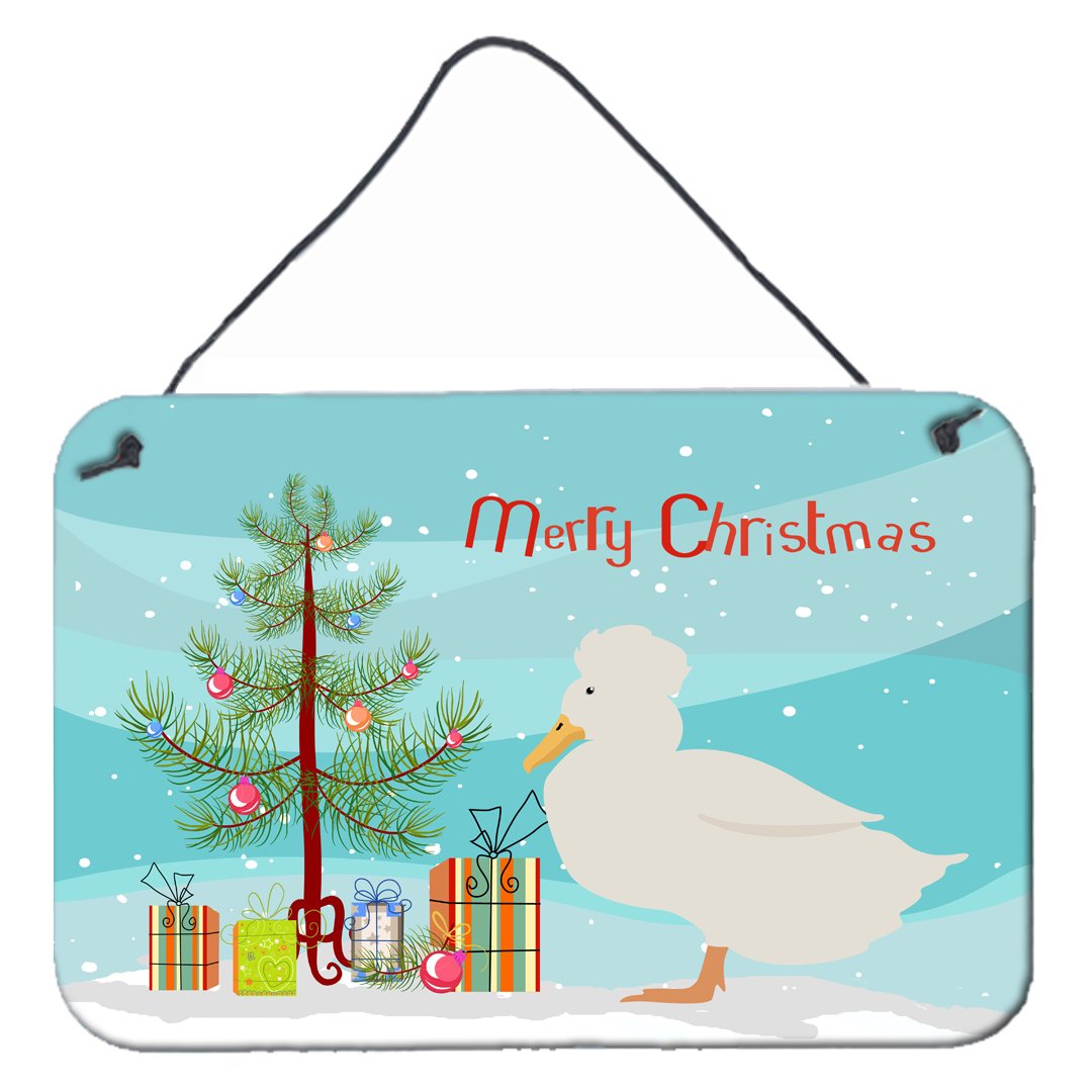 Crested Duck Christmas Wall or Door Hanging Prints BB9224DS812 by Caroline's Treasures