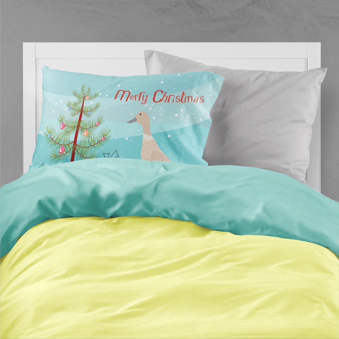 West Harlequin Duck Christmas Fabric Standard Pillowcase BB9225PILLOWCASE by Caroline's Treasures
