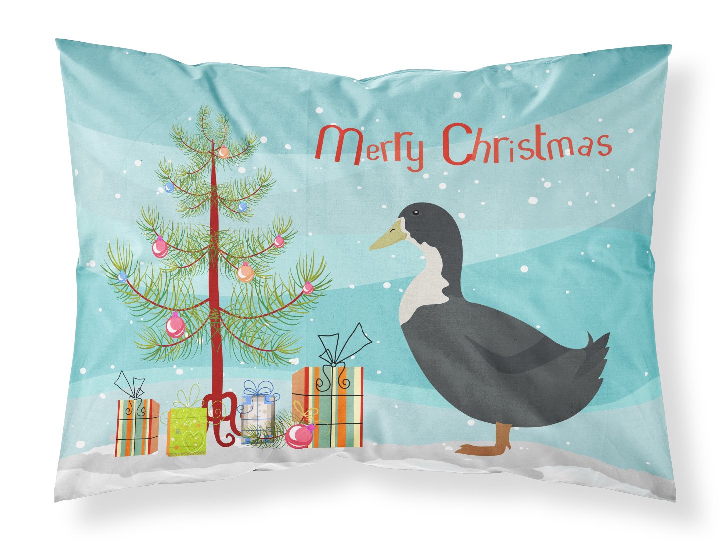 Blue Swedish Duck Christmas Fabric Standard Pillowcase BB9229PILLOWCASE by Caroline's Treasures