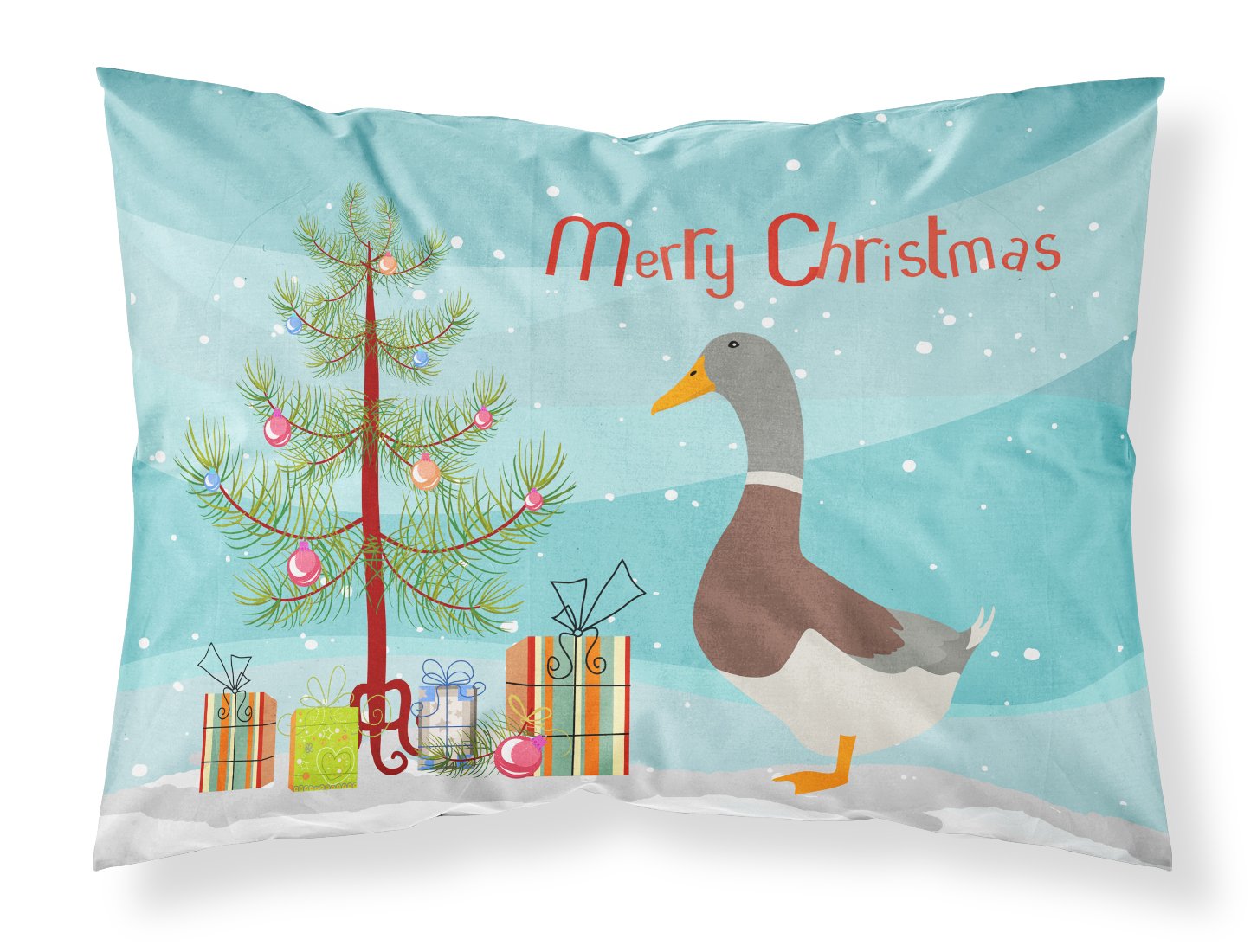Saxony Sachsenente Duck Christmas Fabric Standard Pillowcase BB9230PILLOWCASE by Caroline's Treasures