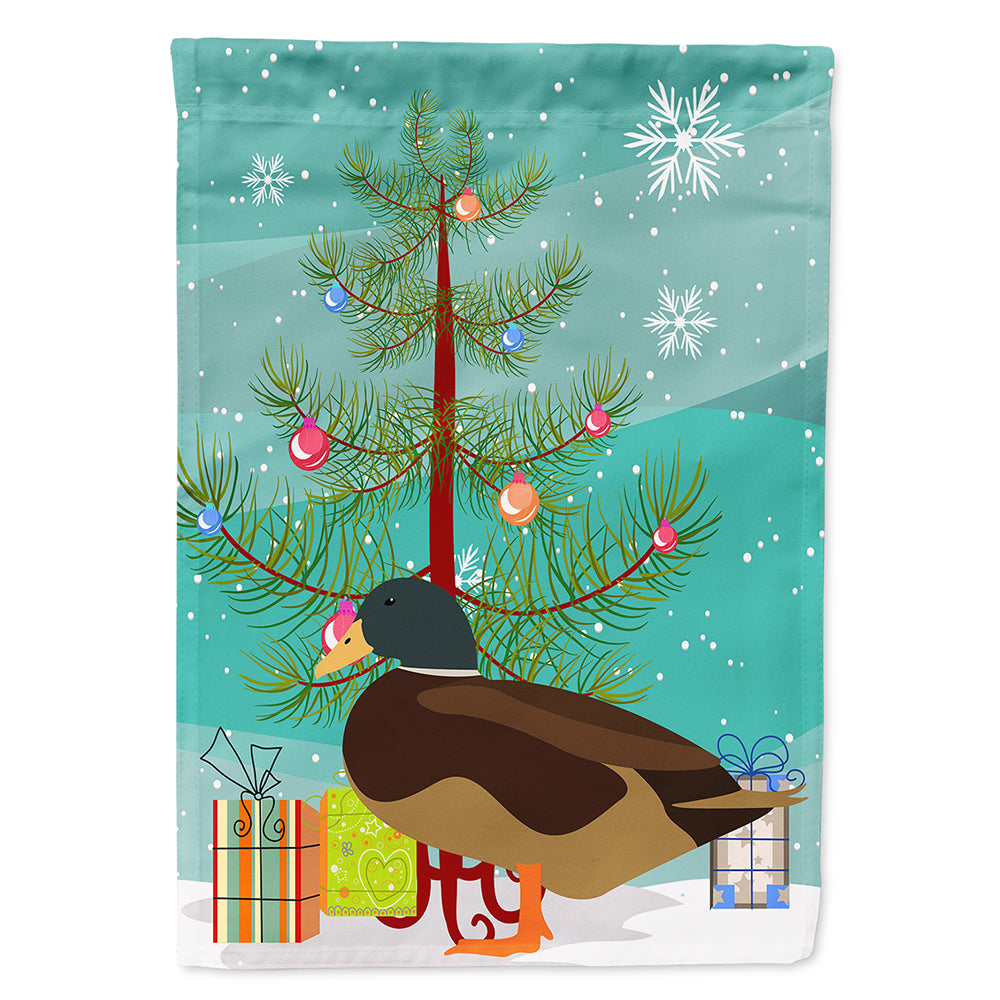 Silver Bantam Duck Christmas Flag Canvas House Size BB9234CHF
