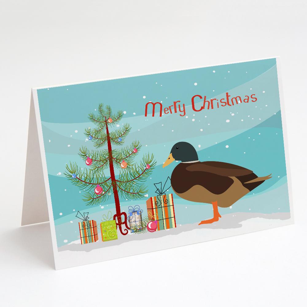 Buy this Silver Bantam Duck Christmas Greeting Cards and Envelopes Pack of 8