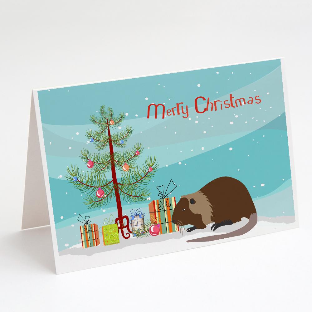 Buy this Coypu Nutria River Rat Christmas Greeting Cards and Envelopes Pack of 8