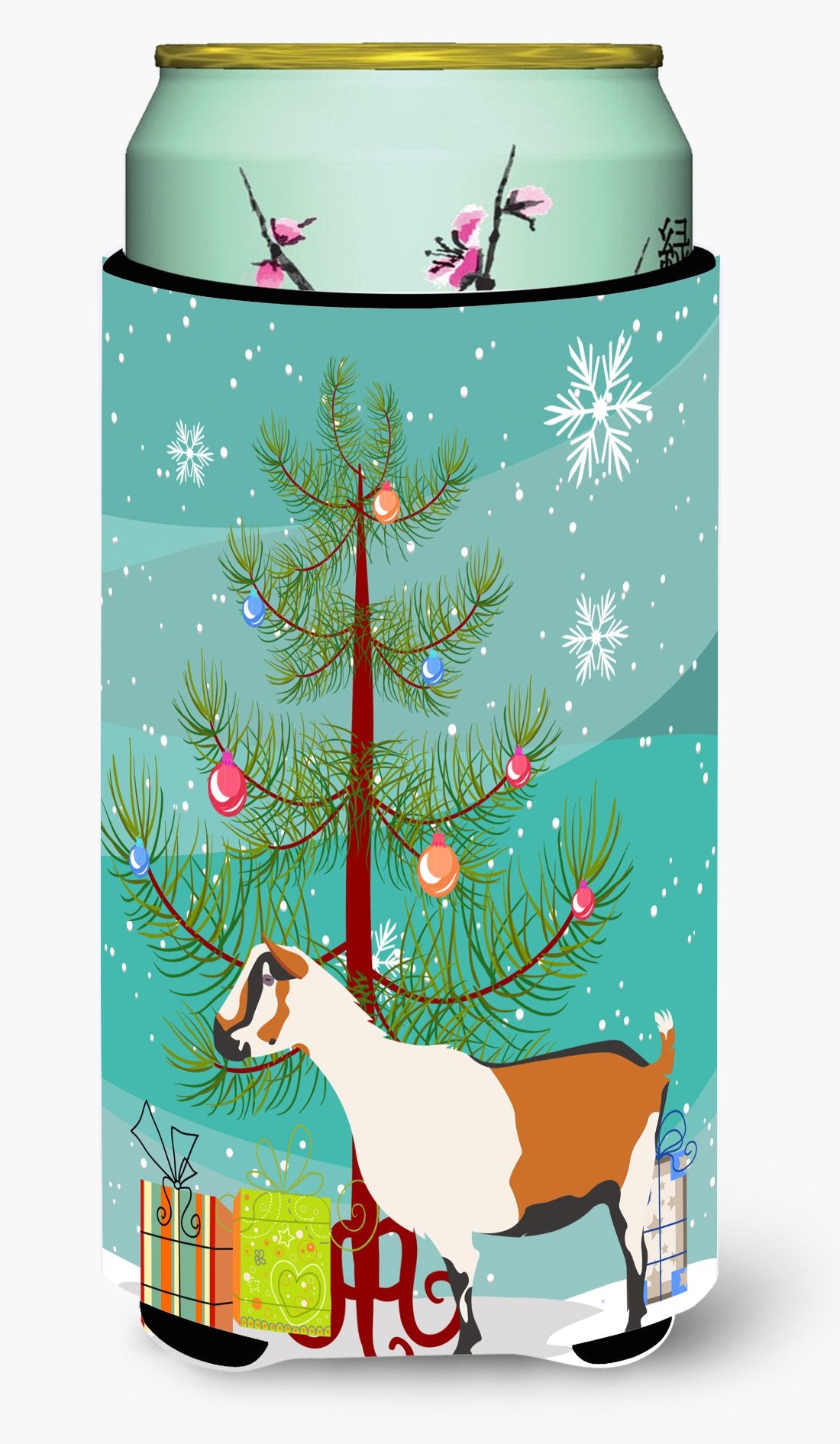 Alpine Goat Christmas Tall Boy Beverage Insulator Hugger BB9247TBC by Caroline's Treasures