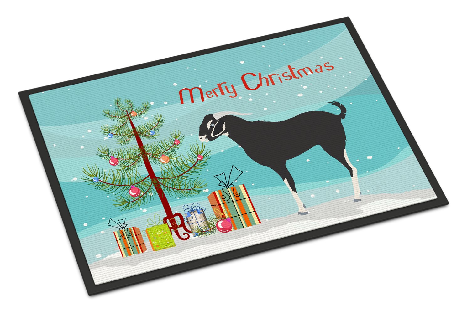 Black Bengal Goat Christmas Indoor or Outdoor Mat 24x36 BB9251JMAT by Caroline's Treasures