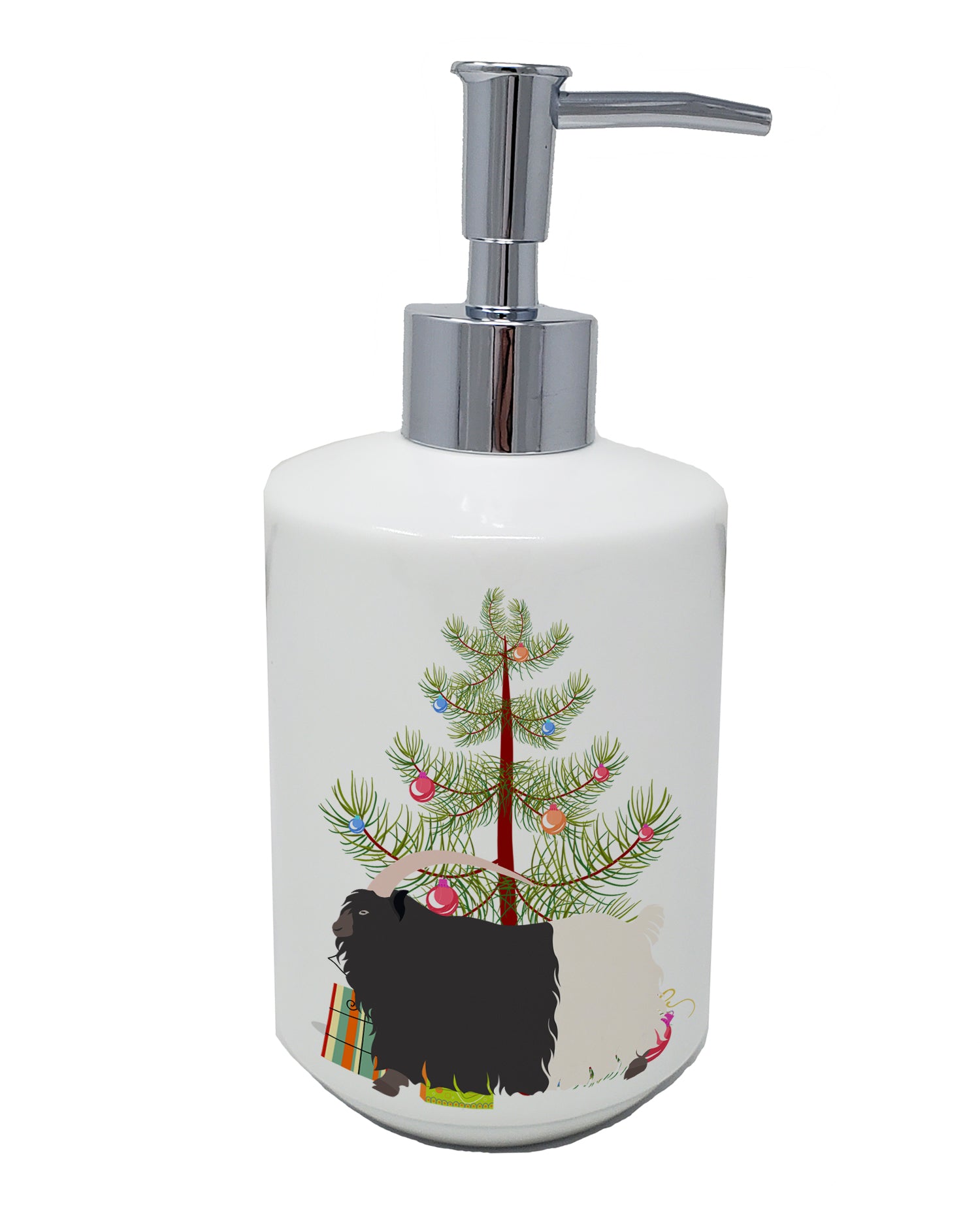 Buy this Welsh Black-Necked Goat Christmas Ceramic Soap Dispenser