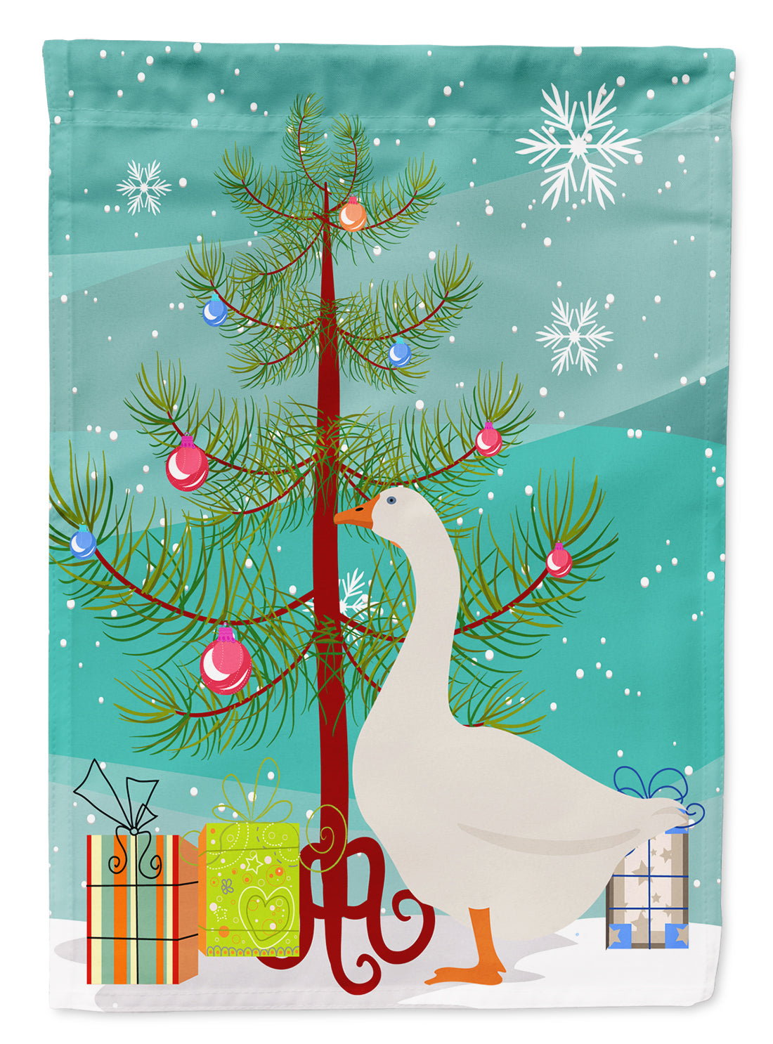 Embden Goose Christmas Flag Canvas House Size BB9259CHF