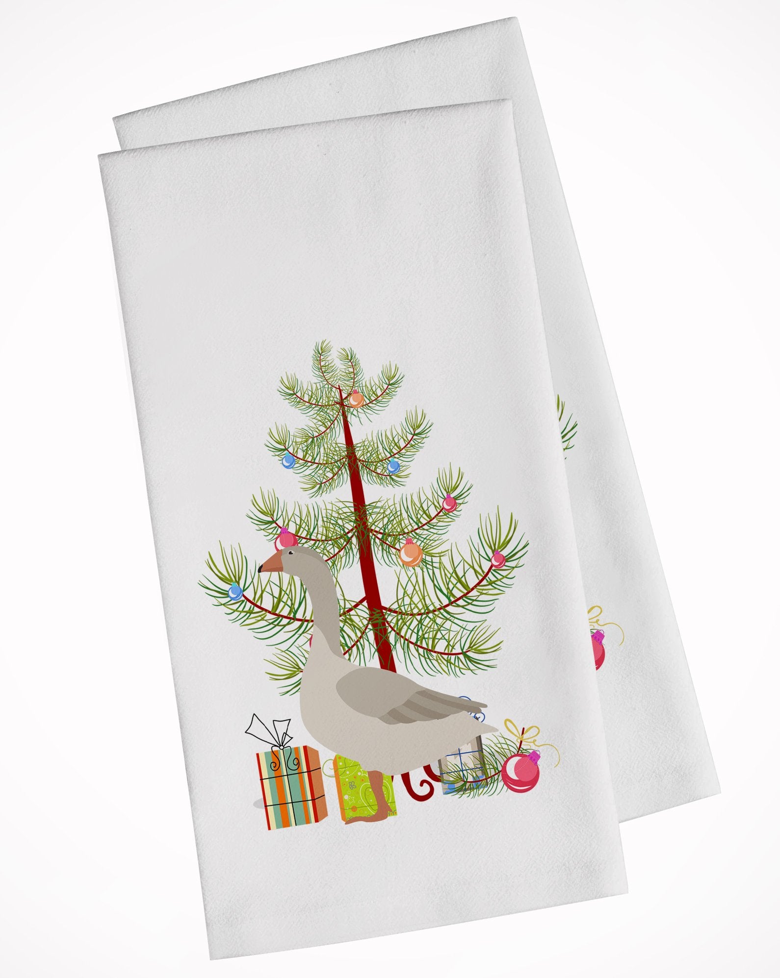 Steinbacher Goose Christmas White Kitchen Towel Set of 2 BB9261WTKT by Caroline's Treasures