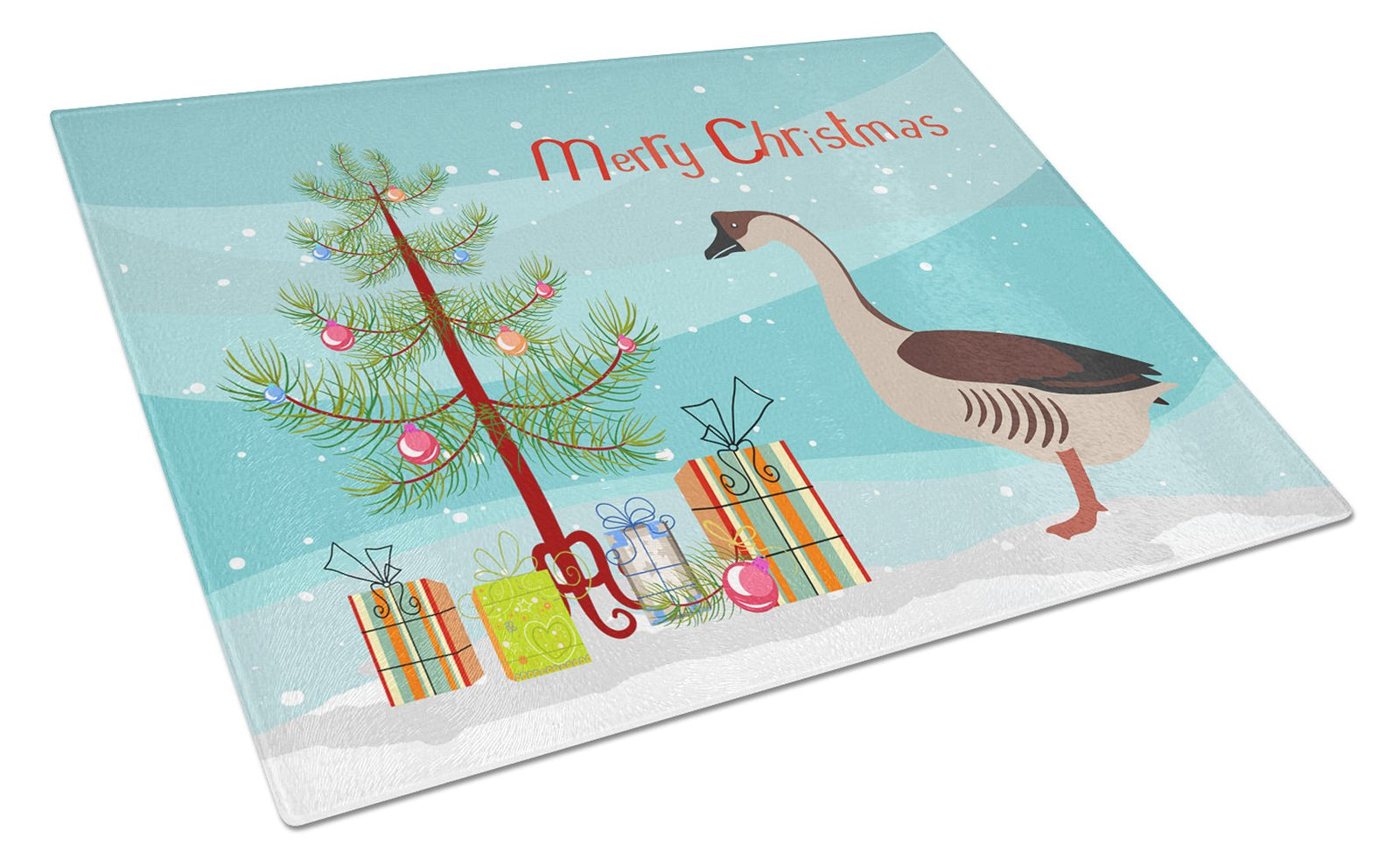 Chinese Goose Christmas Glass Cutting Board Large BB9263LCB by Caroline's Treasures