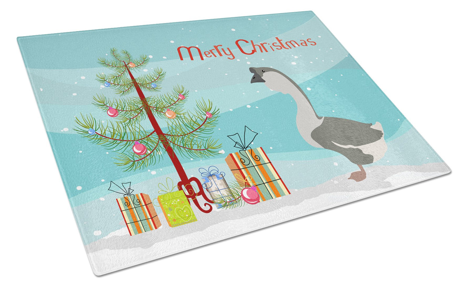 African Goose Christmas Glass Cutting Board Large BB9266LCB by Caroline's Treasures