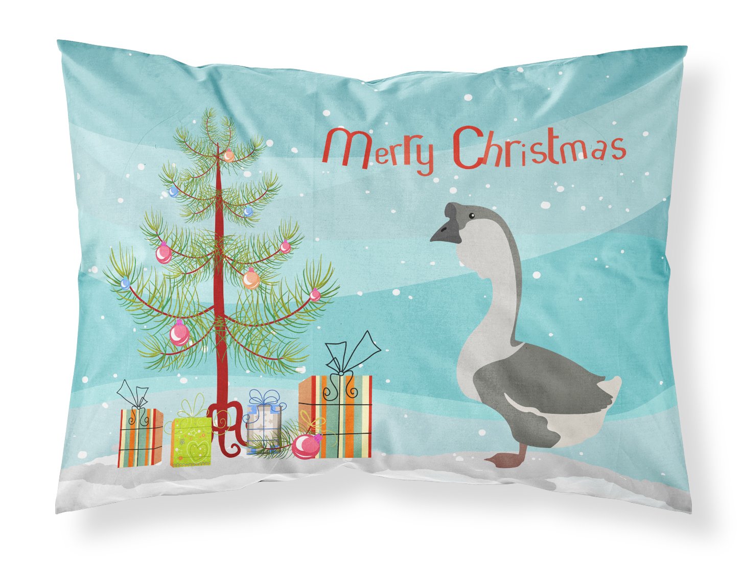 African Goose Christmas Fabric Standard Pillowcase BB9266PILLOWCASE by Caroline's Treasures