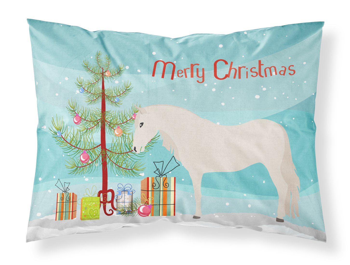 Paso Fino Horse Christmas Fabric Standard Pillowcase BB9272PILLOWCASE by Caroline's Treasures