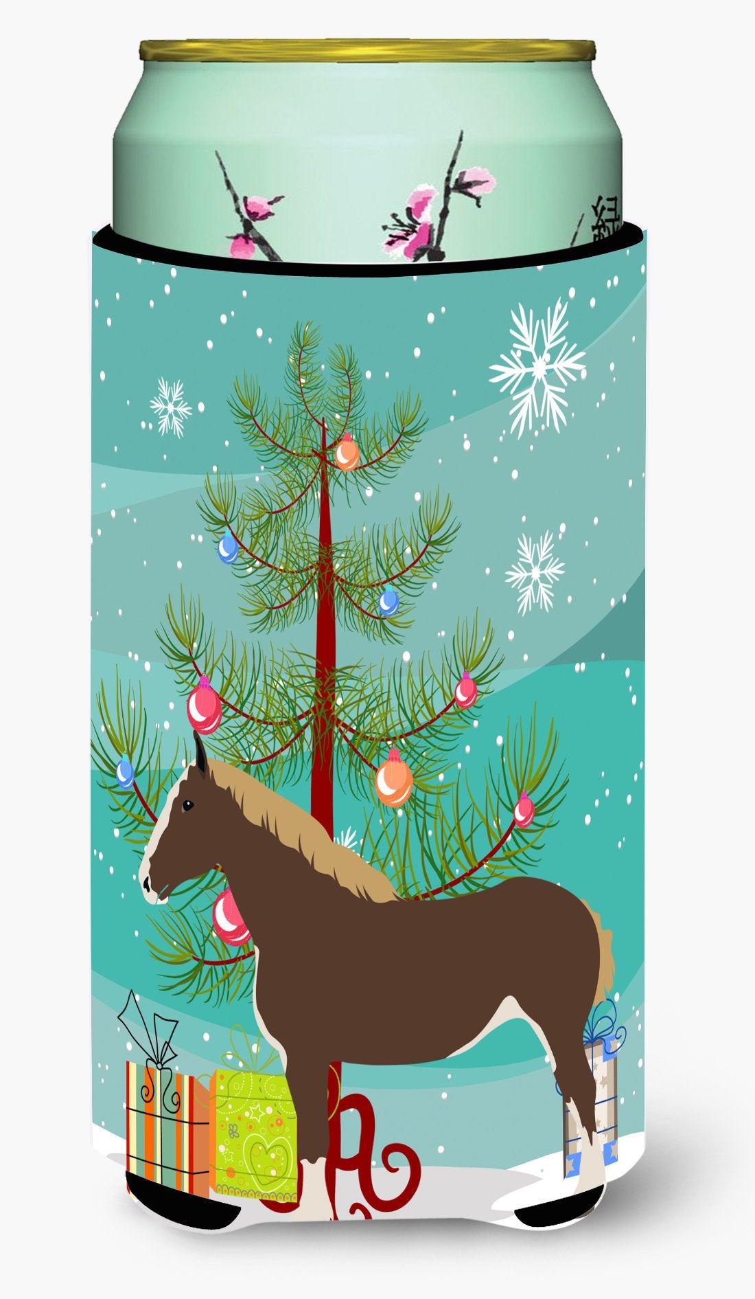 Percheron Horse Christmas Tall Boy Beverage Insulator Hugger BB9273TBC by Caroline's Treasures