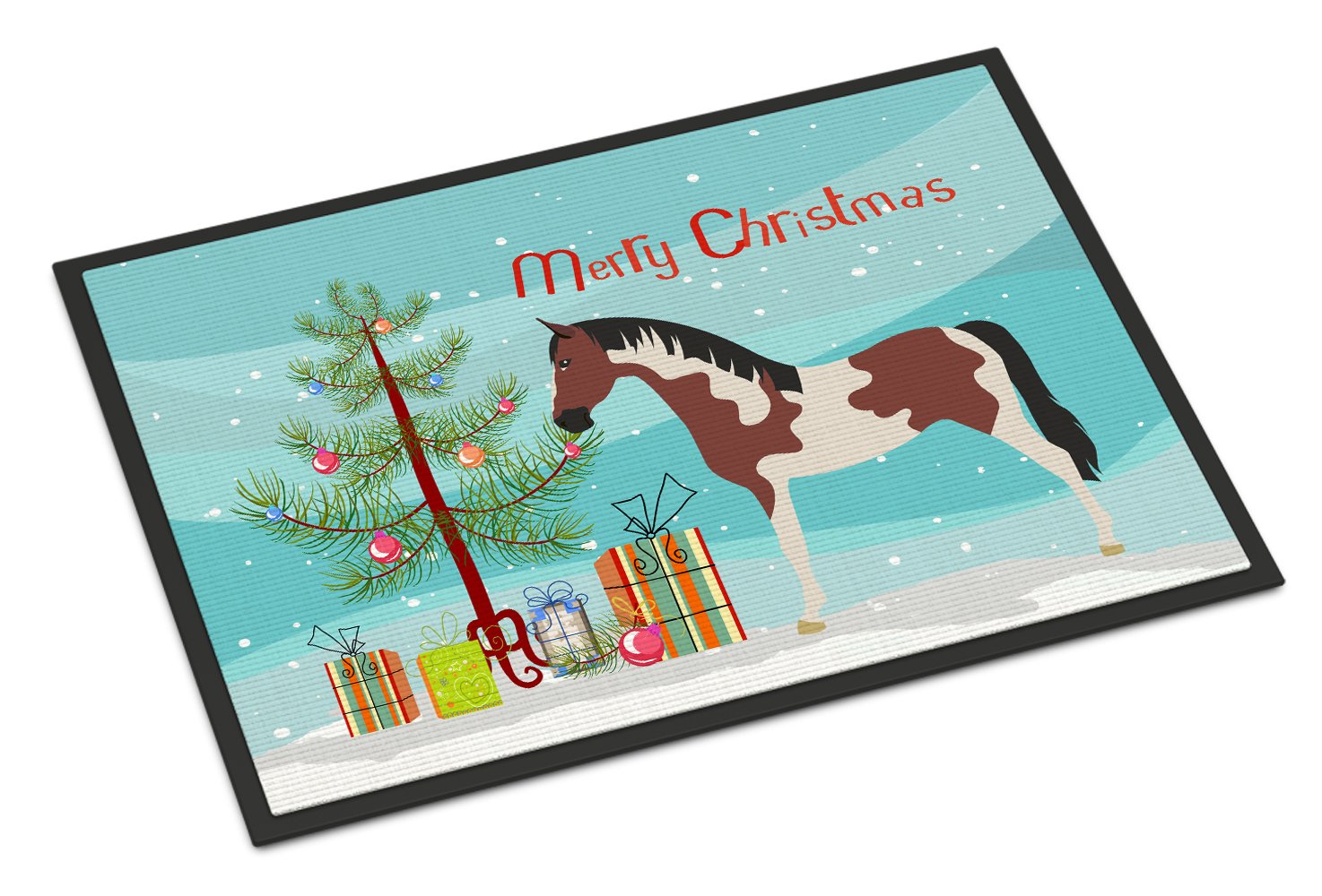Pinto Horse Christmas Indoor or Outdoor Mat 24x36 BB9274JMAT by Caroline's Treasures