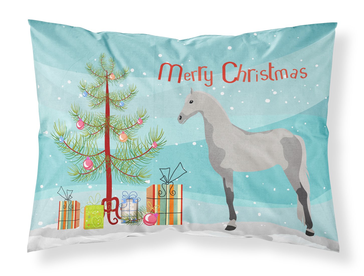 Orlov Trotter Horse Christmas Fabric Standard Pillowcase BB9275PILLOWCASE by Caroline's Treasures