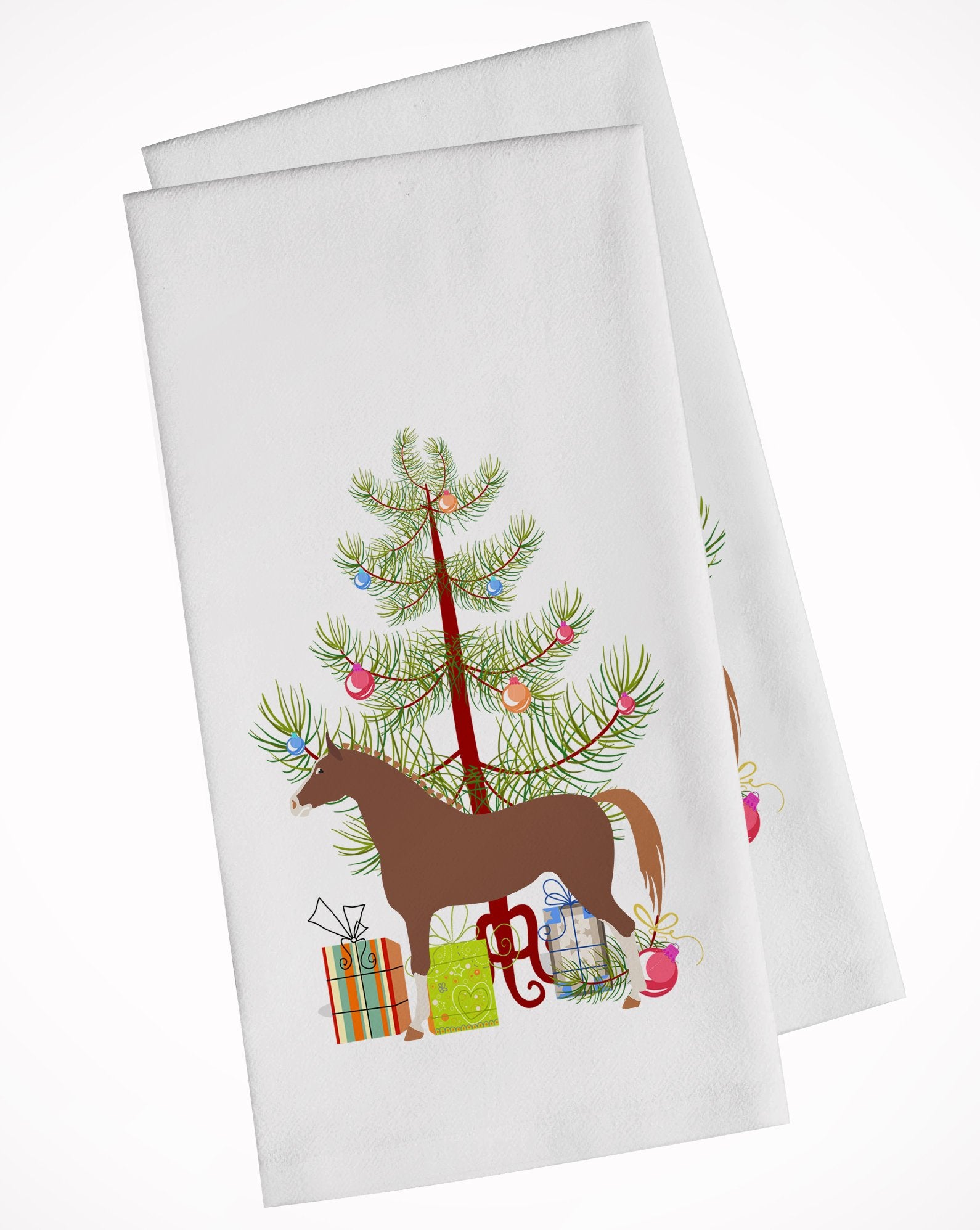 Hannoverian Horse Christmas White Kitchen Towel Set of 2 BB9276WTKT by Caroline's Treasures