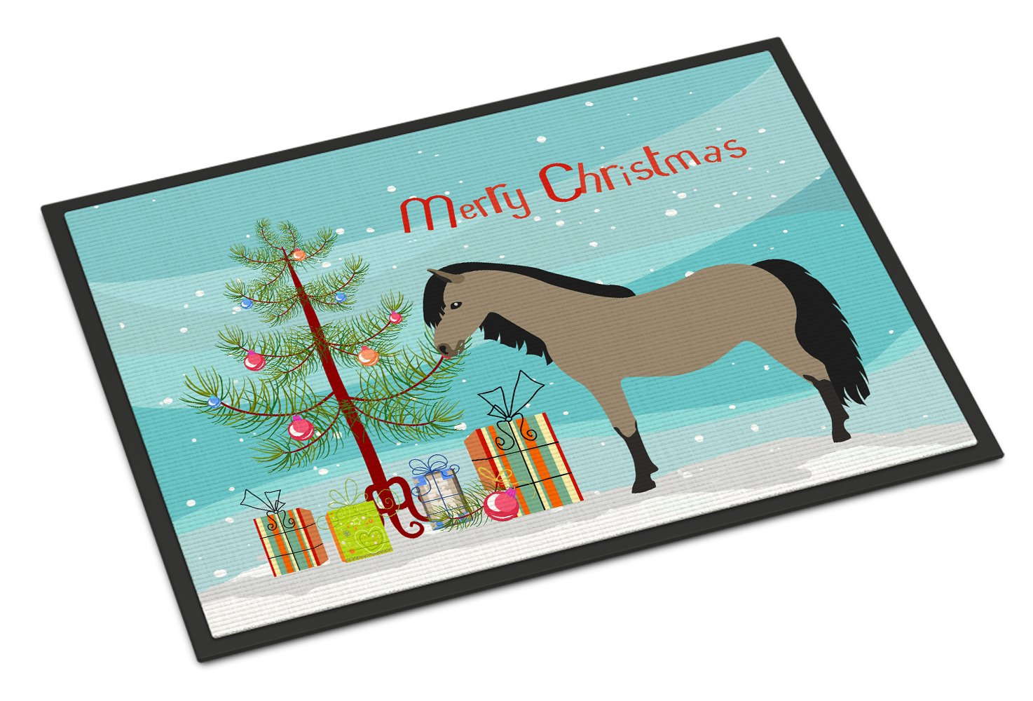 Welsh Pony Horse Christmas Indoor or Outdoor Mat 24x36 BB9277JMAT by Caroline's Treasures