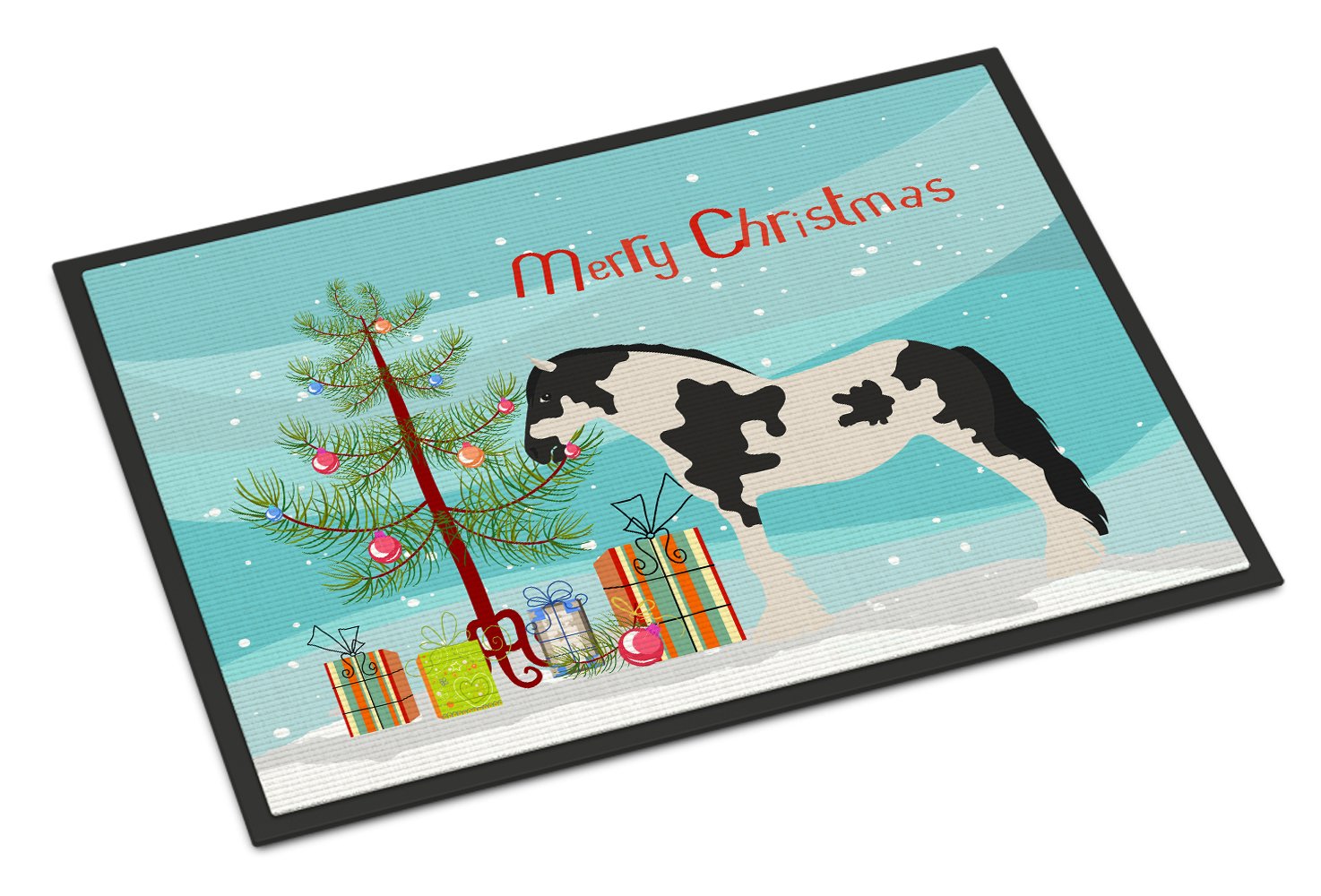 Cyldesdale Horse Christmas Indoor or Outdoor Mat 24x36 BB9279JMAT by Caroline's Treasures