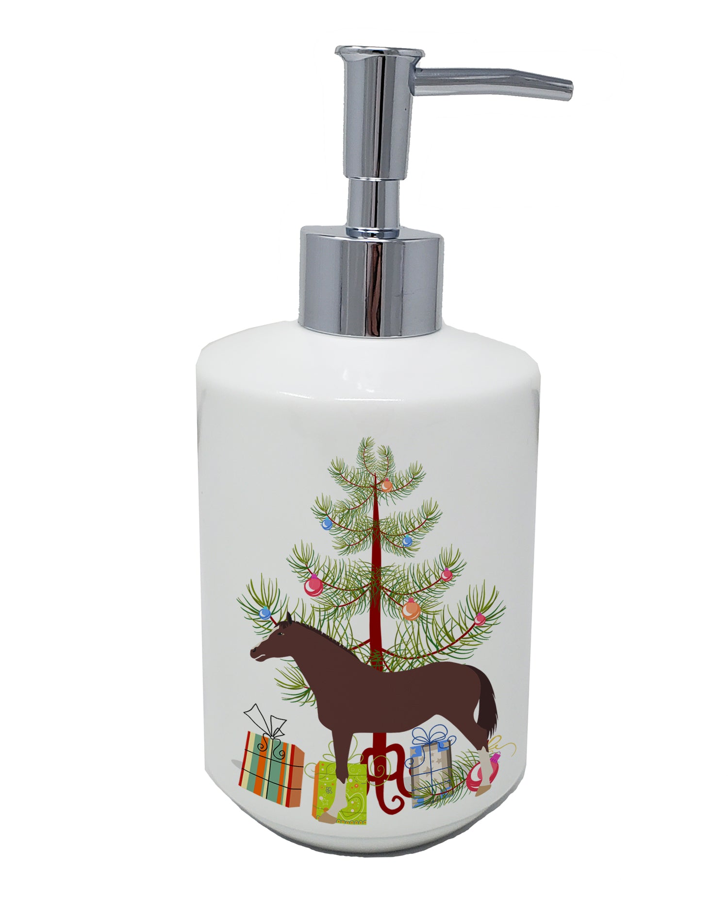 Buy this English Thoroughbred Horse Christmas Ceramic Soap Dispenser