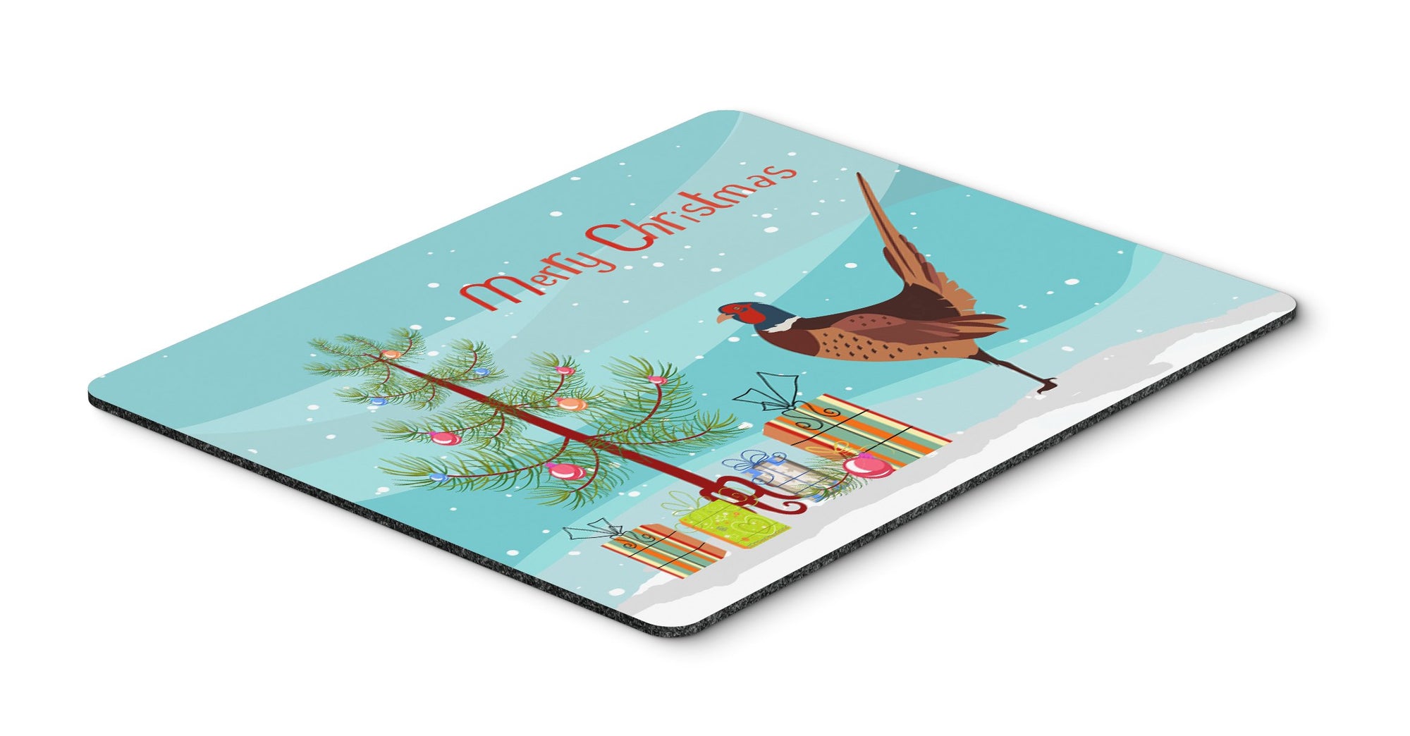 Ring-necked Common Pheasant Christmas Mouse Pad, Hot Pad or Trivet BB9297MP by Caroline's Treasures