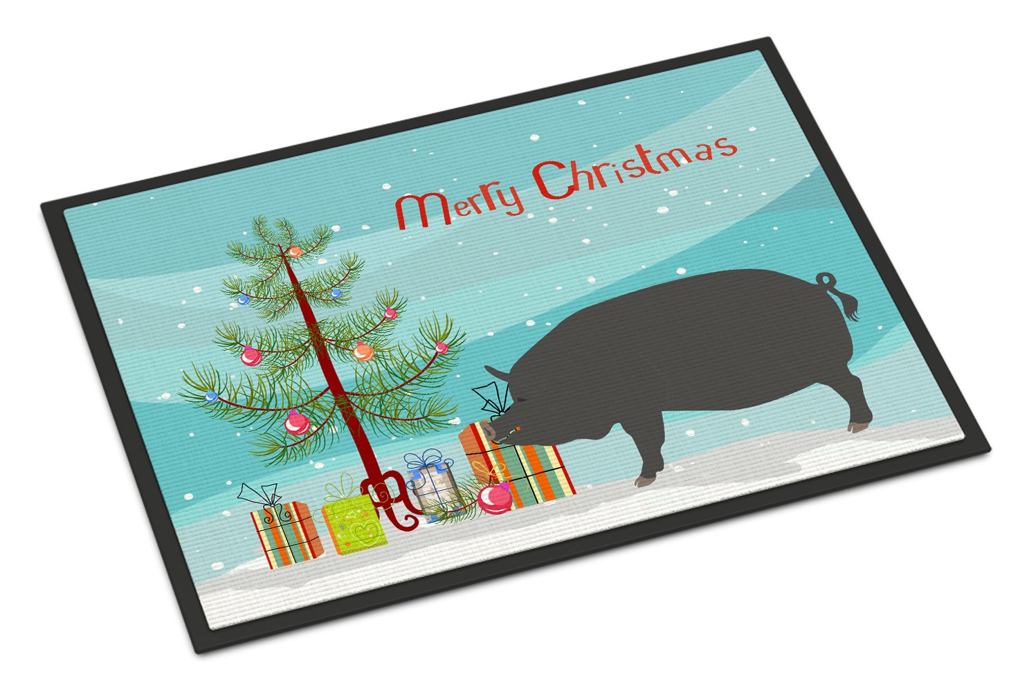 Berkshire Pig Christmas Indoor or Outdoor Mat 24x36 BB9300JMAT by Caroline's Treasures
