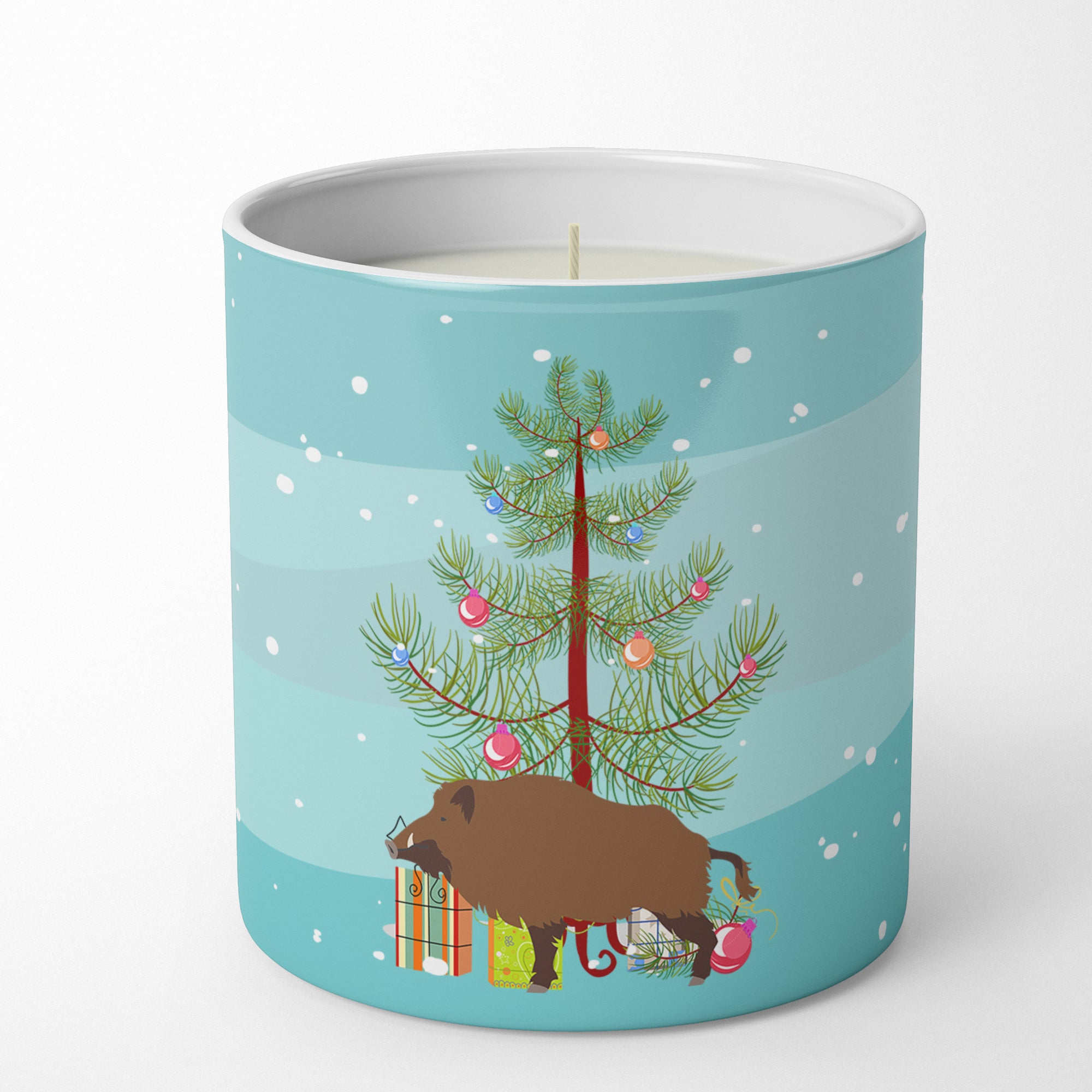 Buy this Wild Boar Pig Christmas 10 oz Decorative Soy Candle