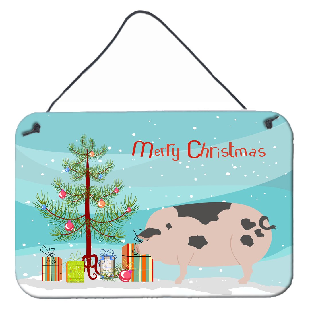 Gloucester Old Spot Pig Christmas Wall or Door Hanging Prints BB9307DS812 by Caroline's Treasures