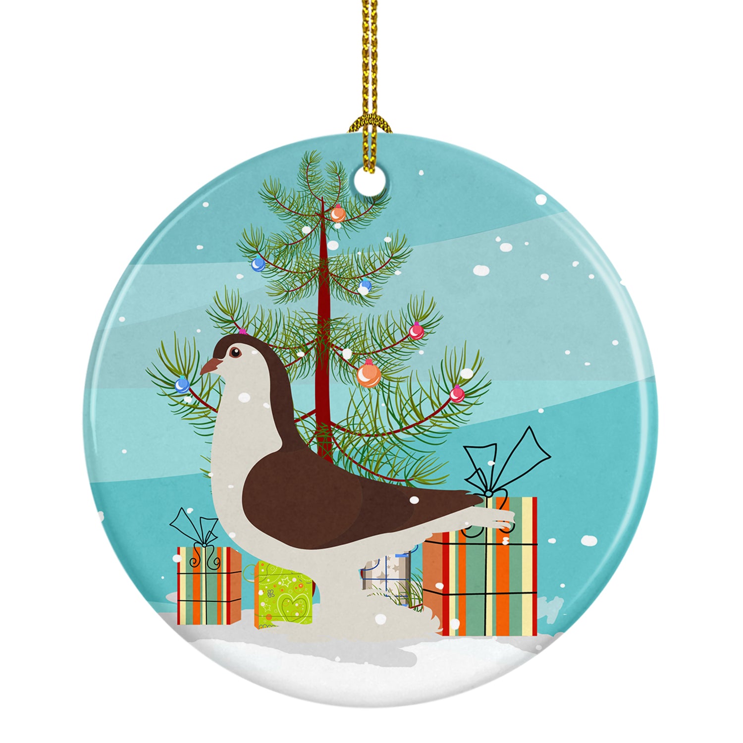 Large Pigeon Christmas Ceramic Ornament BB9310CO1 - the-store.com