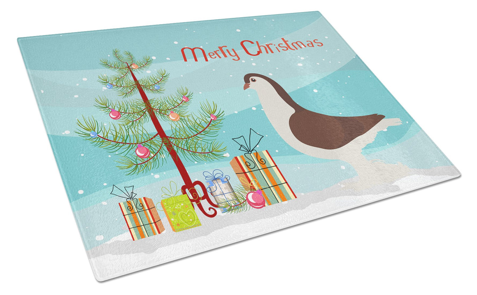 Large Pigeon Christmas Glass Cutting Board Large BB9310LCB by Caroline's Treasures