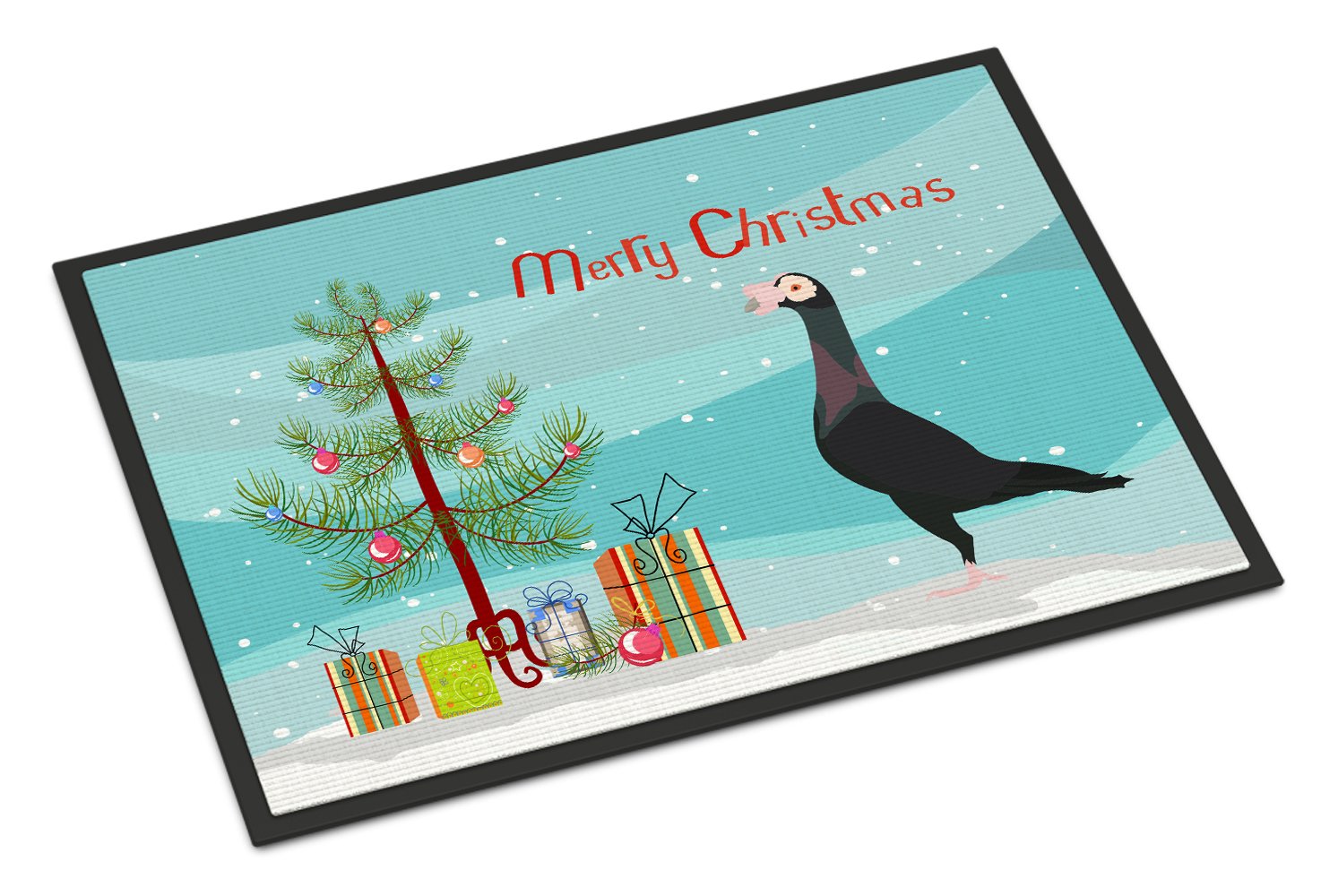 English Carrier Pigeon Christmas Indoor or Outdoor Mat 24x36 BB9312JMAT by Caroline's Treasures