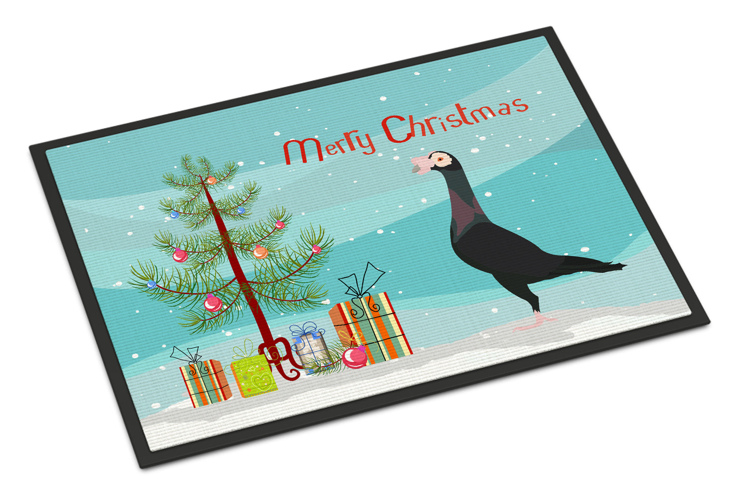 English Carrier Pigeon Christmas Indoor or Outdoor Mat 18x27 BB9312MAT - the-store.com