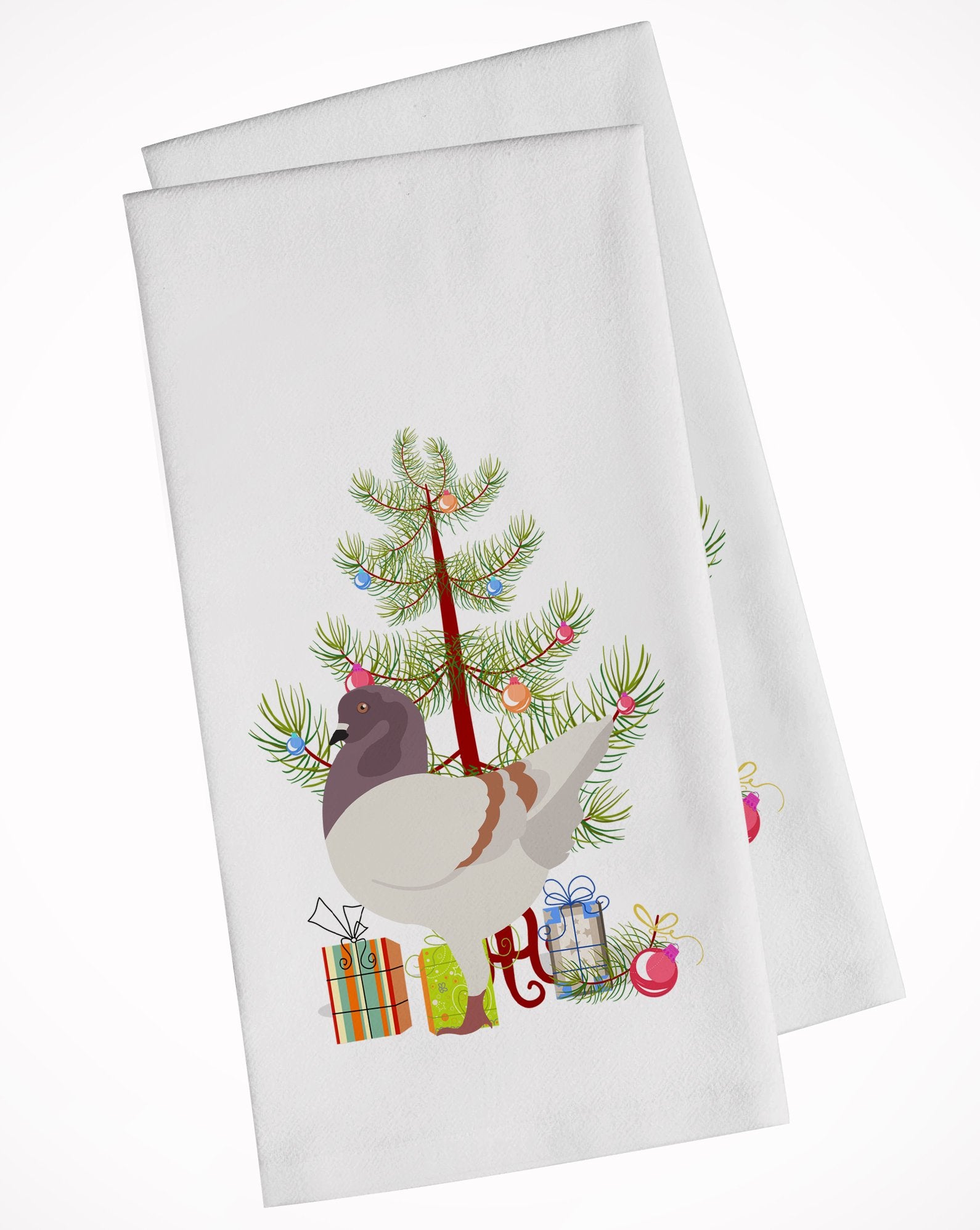 German Modena Pigeon Christmas White Kitchen Towel Set of 2 BB9316WTKT by Caroline's Treasures