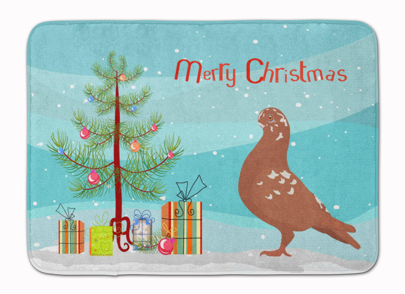 African Owl Pigeon Christmas Machine Washable Memory Foam Mat BB9320RUG - the-store.com
