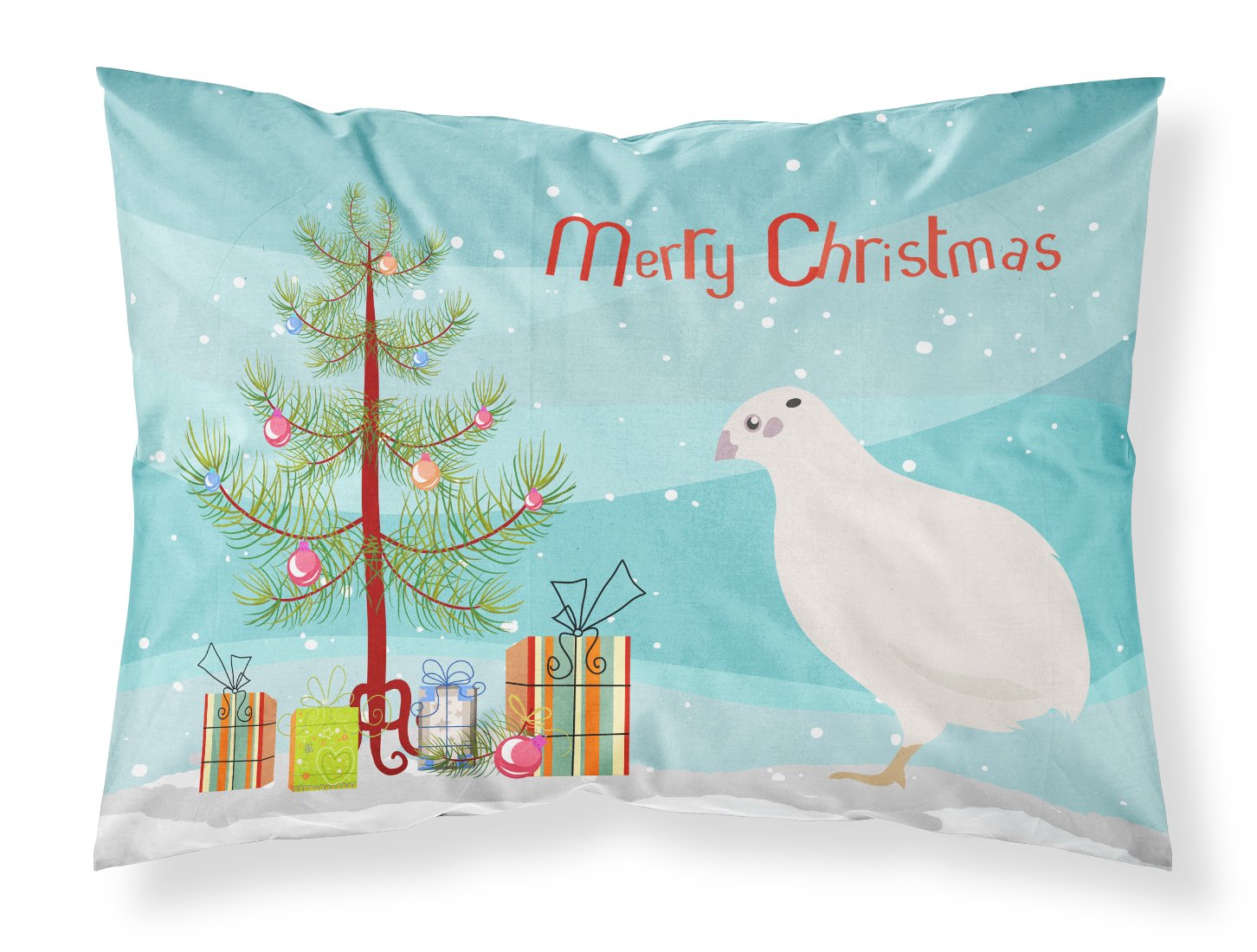 Texas Quail Christmas Fabric Standard Pillowcase BB9324PILLOWCASE by Caroline's Treasures