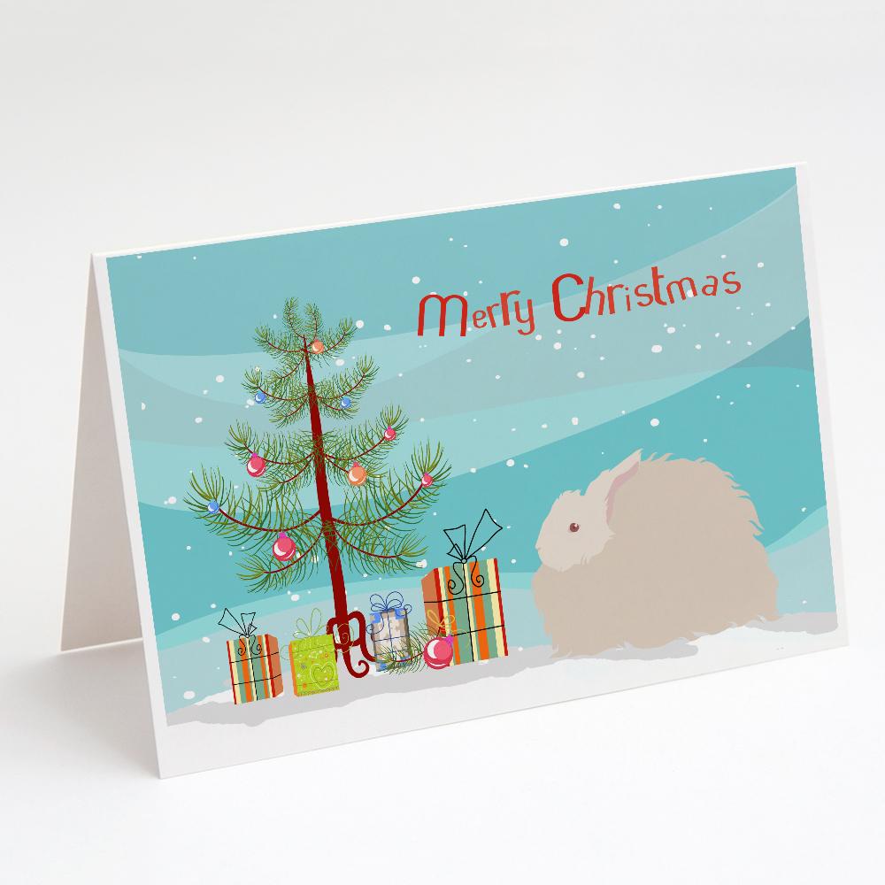Buy this Fluffy Angora Rabbit Christmas Greeting Cards and Envelopes Pack of 8