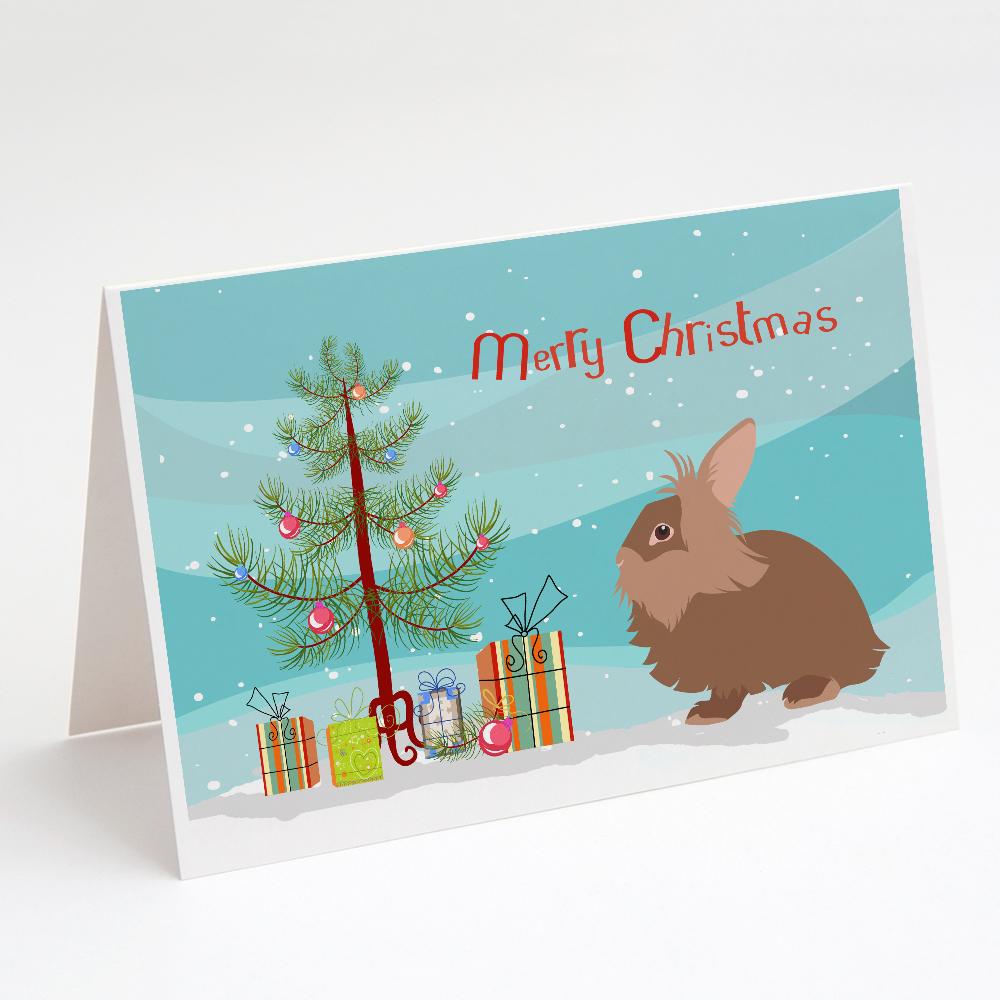 Buy this Lionhead Rabbit Christmas Greeting Cards and Envelopes Pack of 8