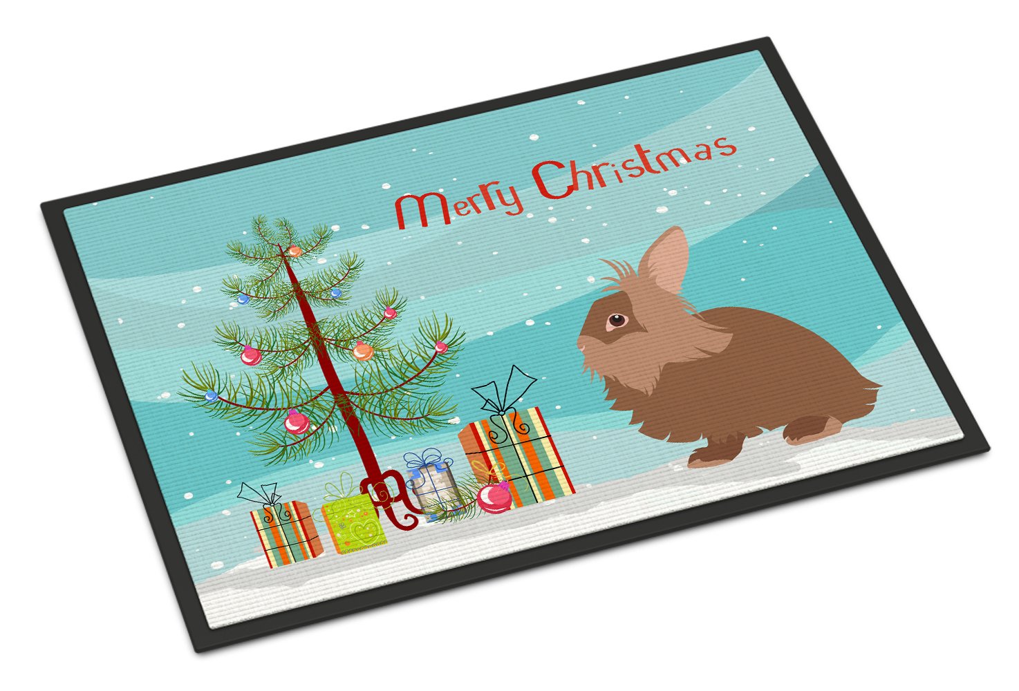 Lionhead Rabbit Christmas Indoor or Outdoor Mat 24x36 BB9327JMAT by Caroline's Treasures