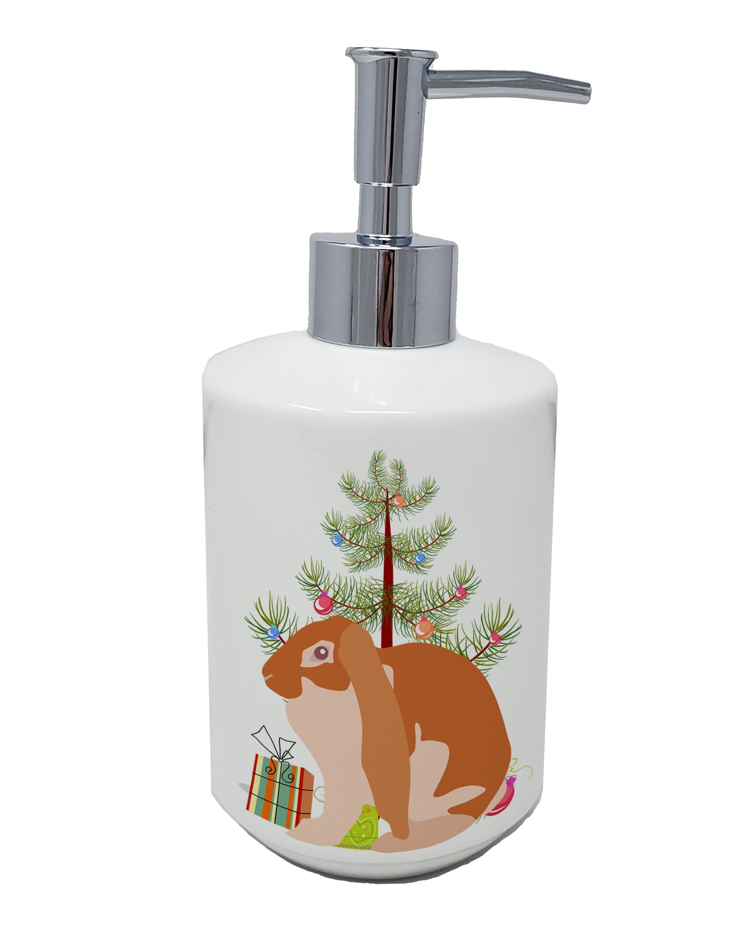 Buy this English Lop Rabbit Christmas Ceramic Soap Dispenser