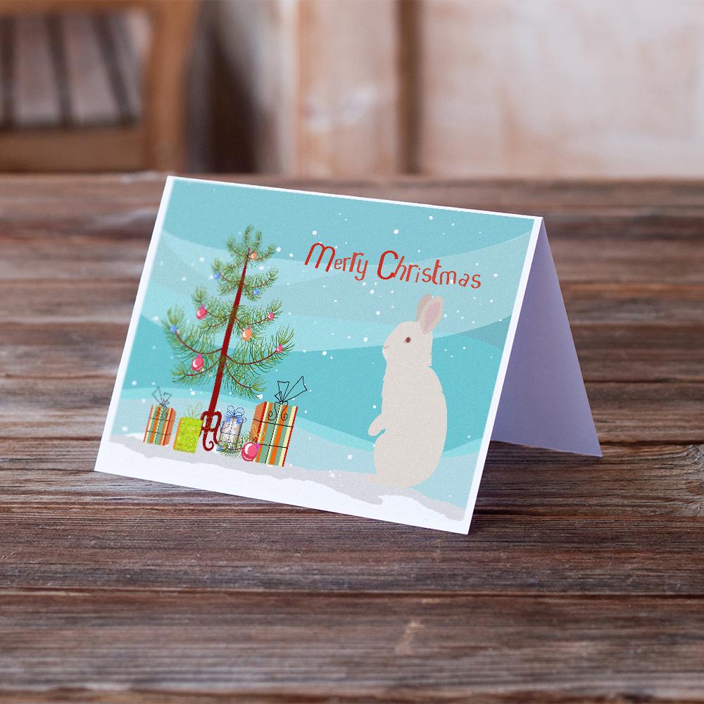 Buy this New Zealand White Rabbit Christmas Greeting Cards and Envelopes Pack of 8