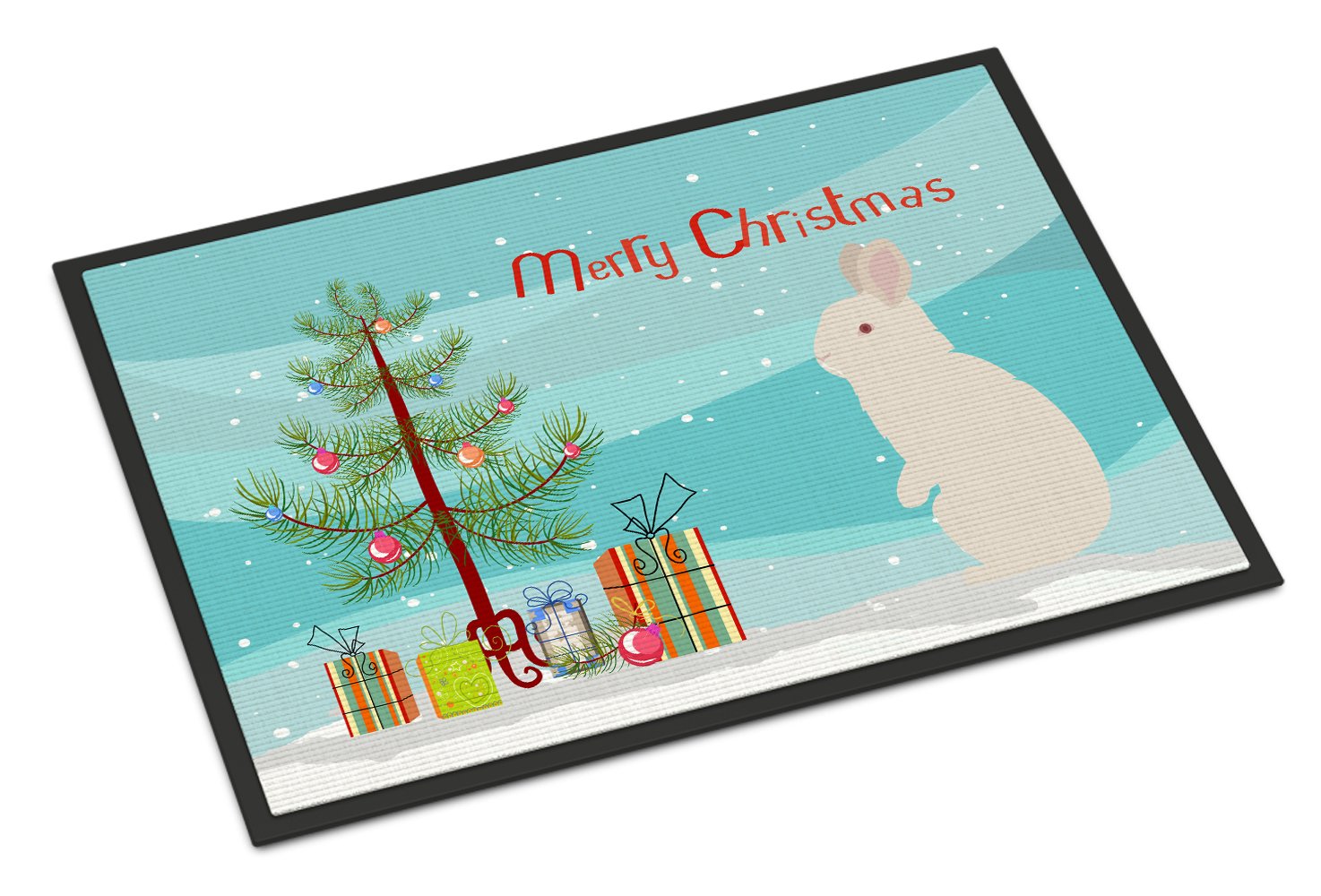 New Zealand White Rabbit Christmas Indoor or Outdoor Mat 24x36 BB9332JMAT by Caroline's Treasures
