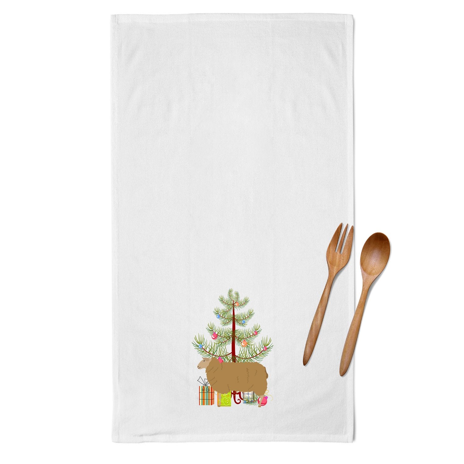 East Friesian Sheep Christmas White Kitchen Towel Set of 2 BB9344WTKT by Caroline's Treasures