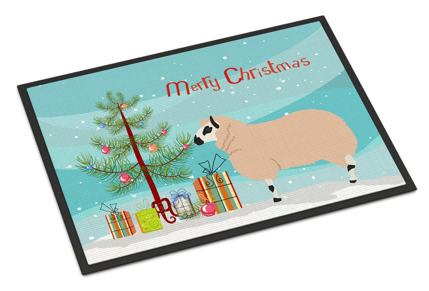 Kerry Hill Sheep Christmas Indoor or Outdoor Mat 24x36 BB9346JMAT by Caroline's Treasures