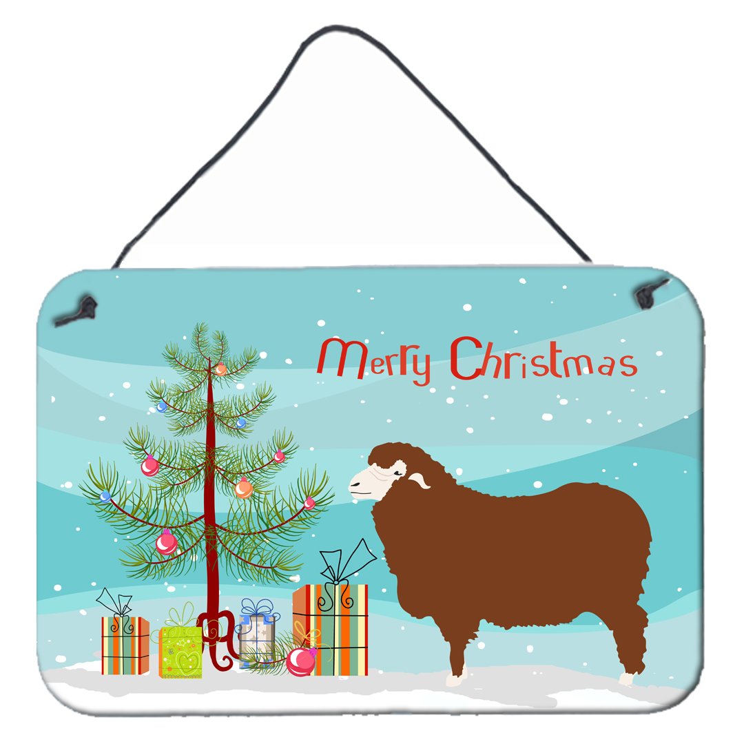 Merino Sheep Christmas Wall or Door Hanging Prints BB9348DS812 by Caroline's Treasures