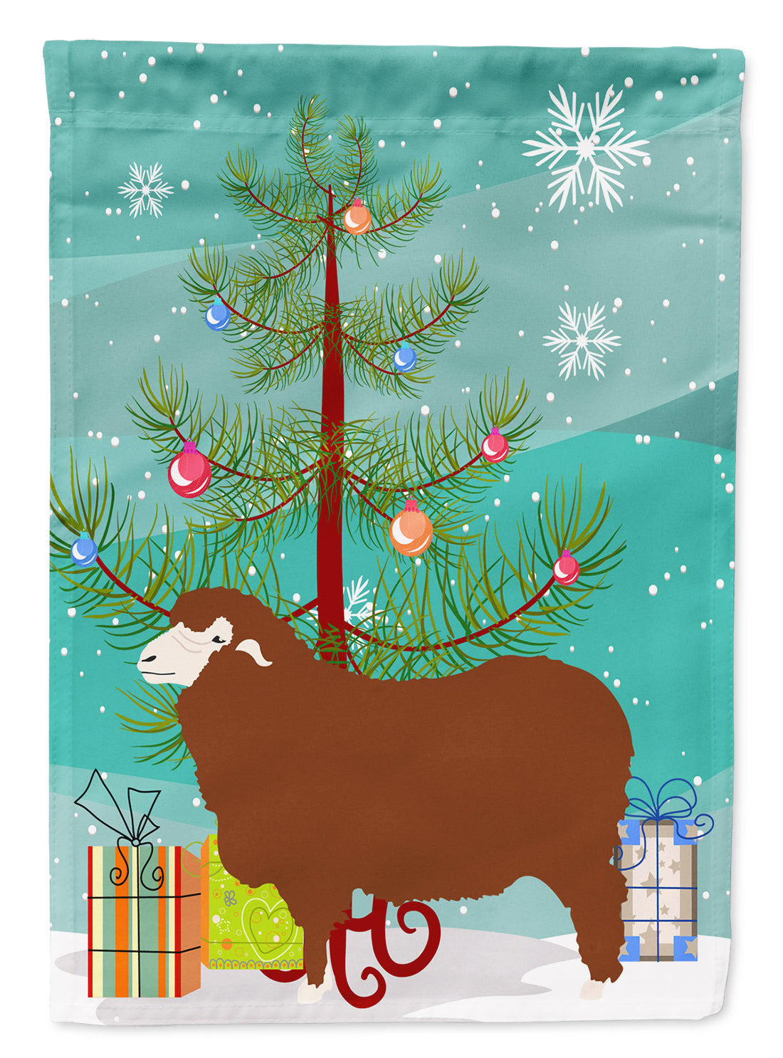 Merino Sheep Christmas Flag Garden Size BB9348GF