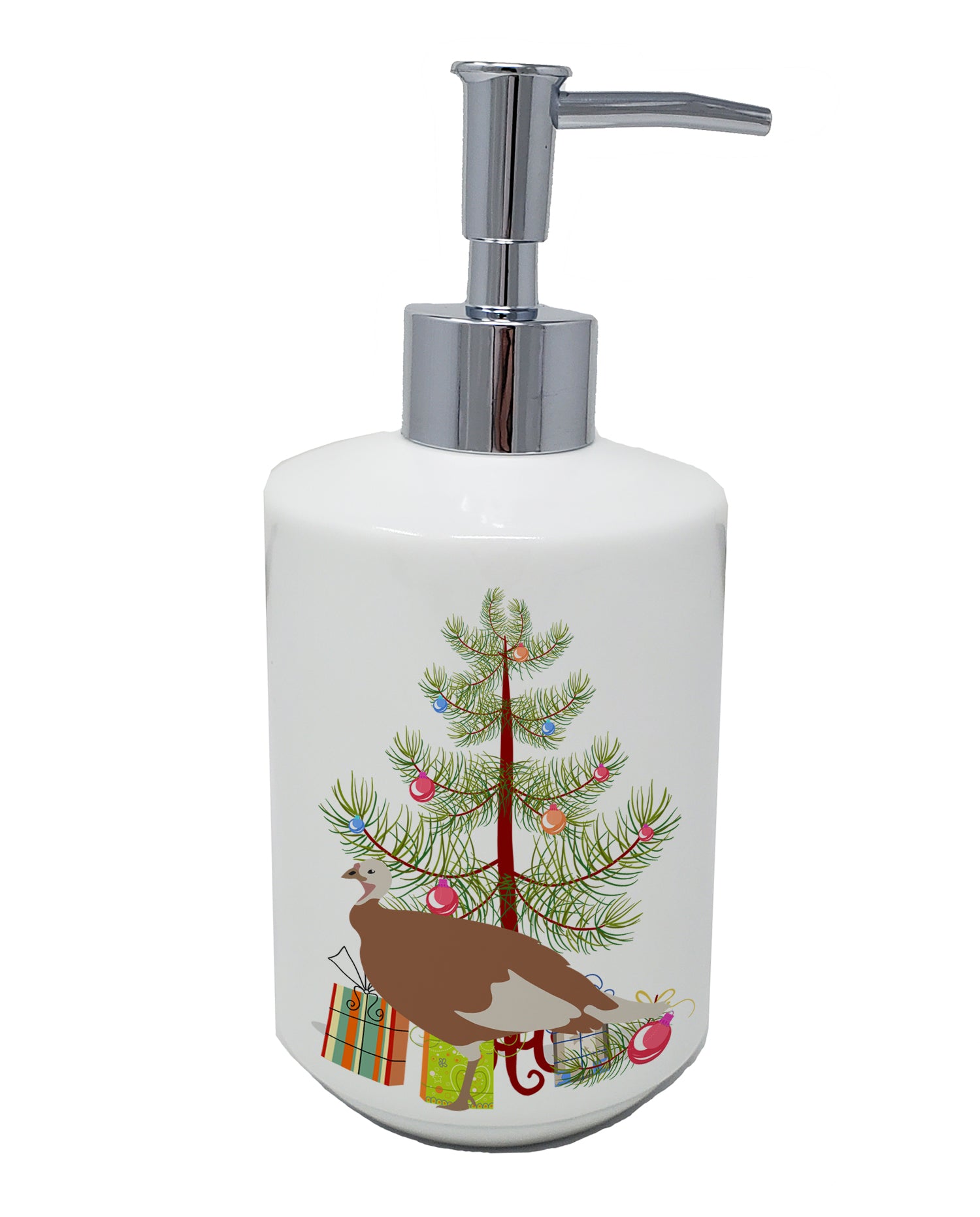 Buy this Jersey Buff Turkey Hen Christmas Ceramic Soap Dispenser