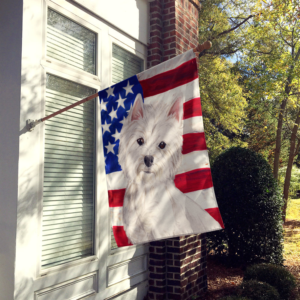 Westie Patriotic Flag Canvas House Size BB9359CHF