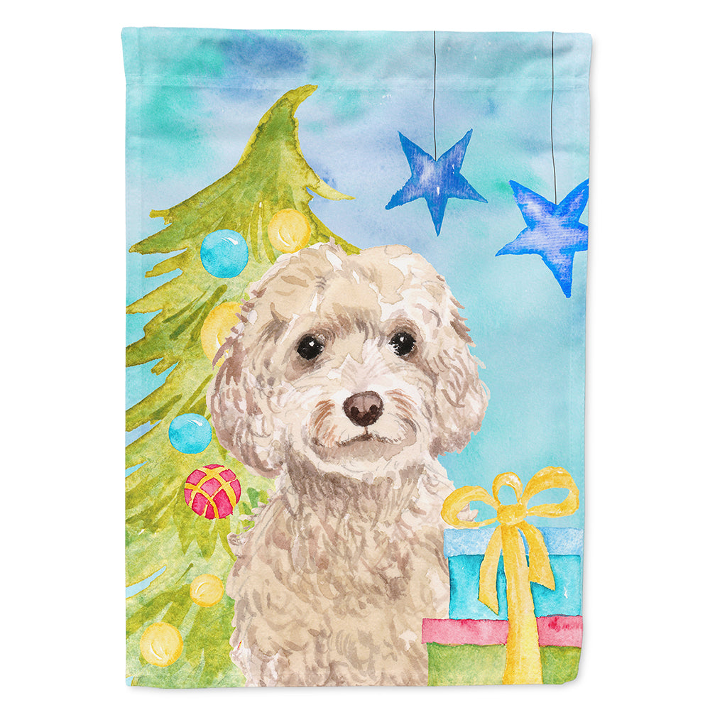 Champagne Cockapoo Christmas Flag Canvas House Size BB9410CHF