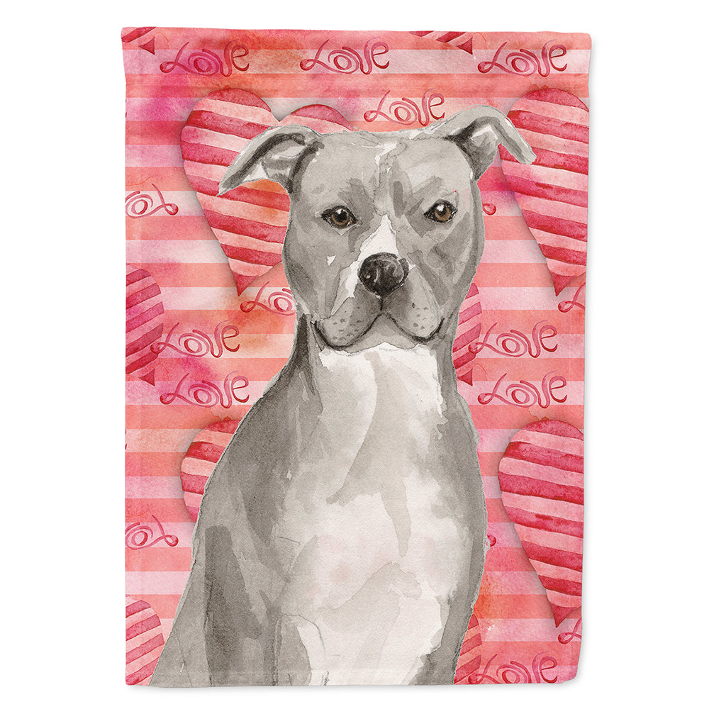 Staffordshire Bull Terrier Love Flag Canvas House Size BB9465CHF