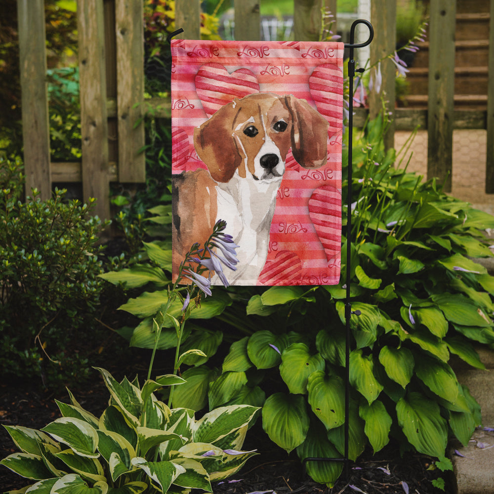 Beagle Love Flag Garden Size BB9474GF