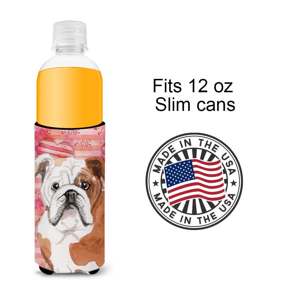 English Bulldog Love  Ultra Hugger for slim cans BB9486MUK
